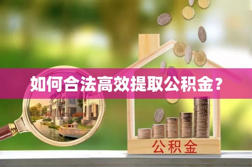 新民如何合法高效提取公积金？