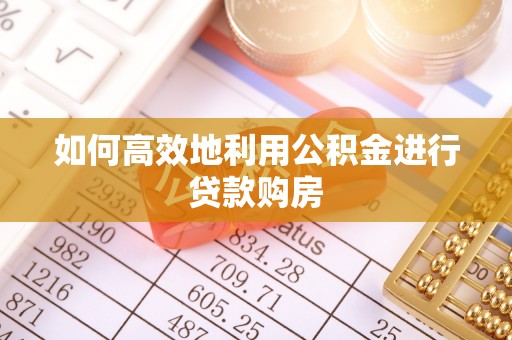 新民如何高效地利用公积金进行贷款购房