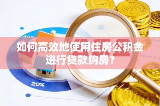 新民如何高效地使用住房公积金进行贷款购房？